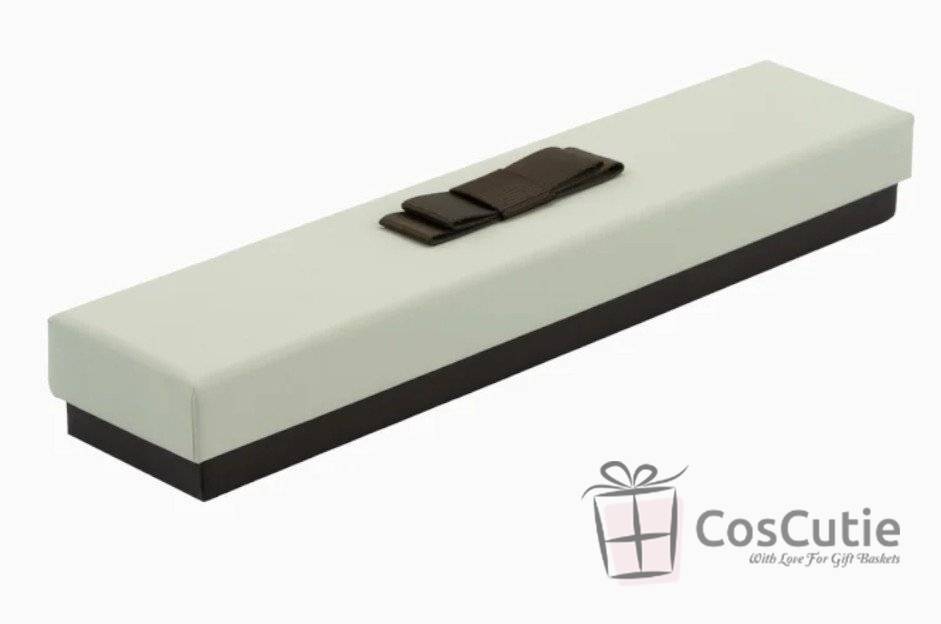 Cutie bijuterii bratari Soft touch cu fundita, 23x5x3 cm
