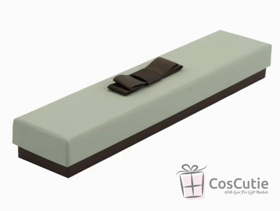 Cutie bijuterii bratari Soft touch cu fundita, 23x5x3 cm