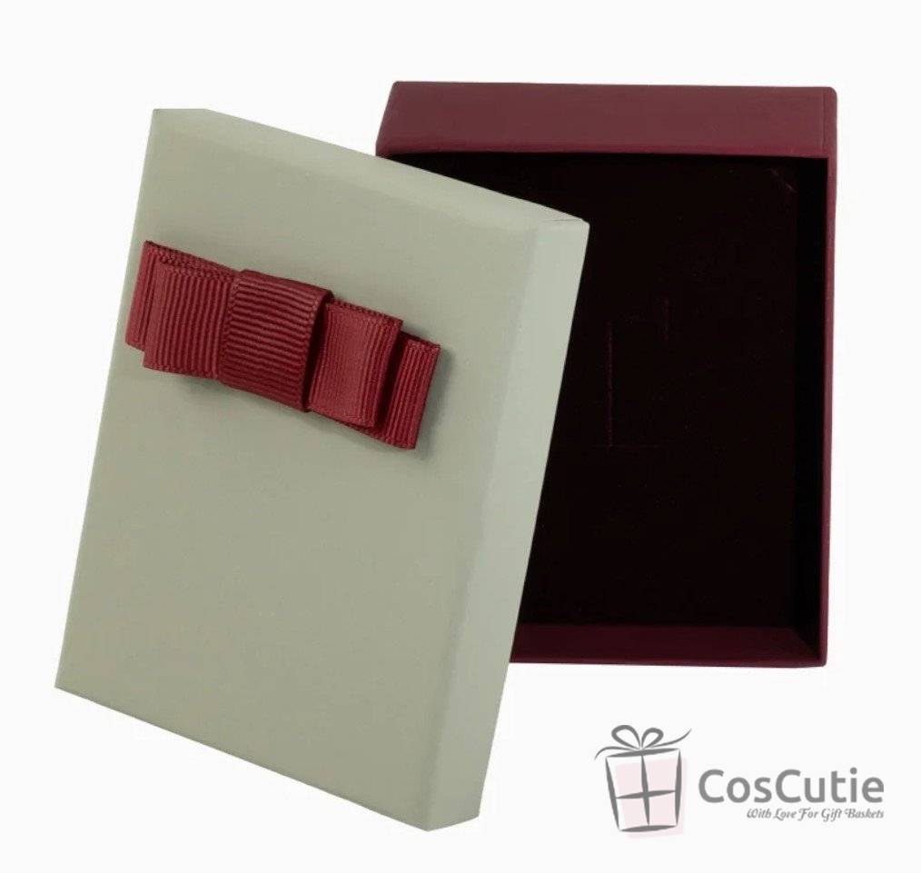 Cutie bijuterii Soft touch cu fundita 5x8x3 cm