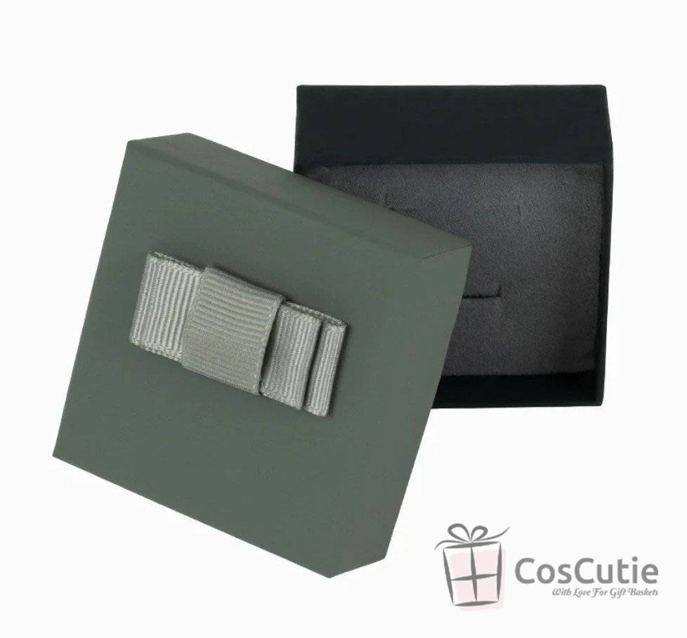 Cutie bijuterii Soft touch cu fundita 6x6x2.5 cm