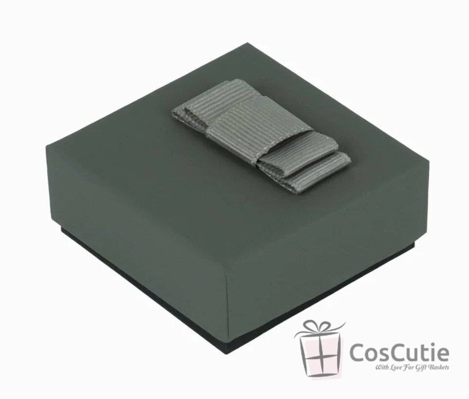 Cutie bijuterii Soft touch cu fundita 6x6x2.5 cm