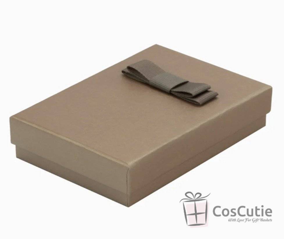 Cutie bijuterii Soft touch cu fundita 9.5x13x3.5 cm