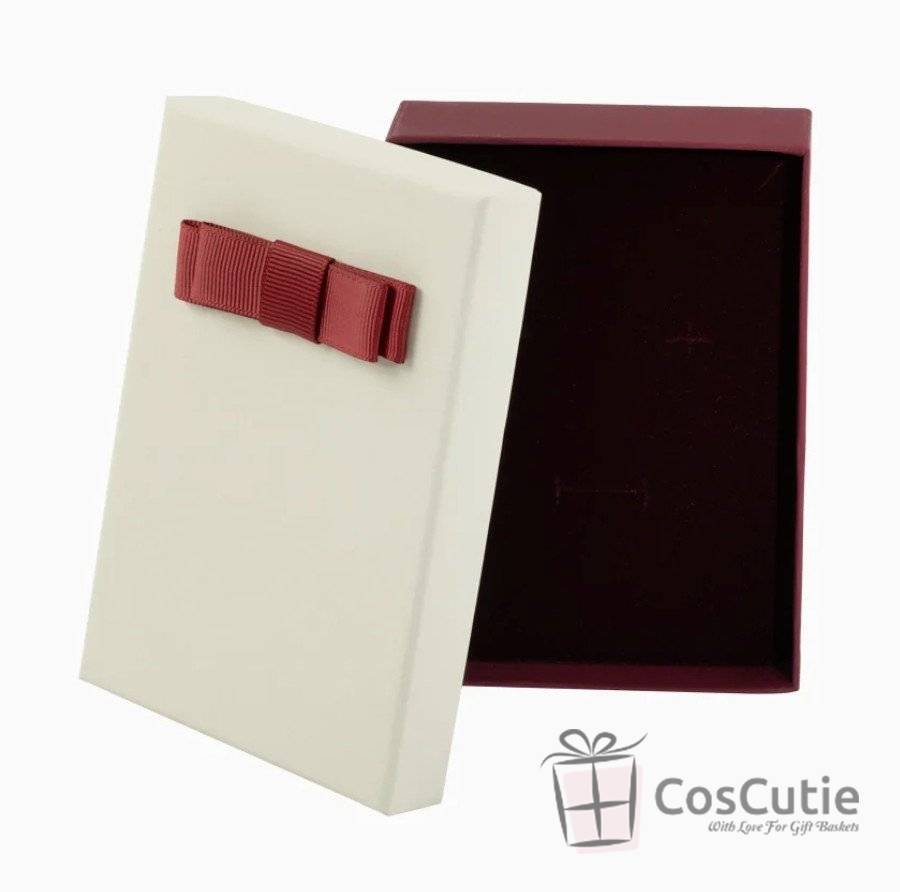 Cutie bijuterii Soft touch cu fundita 9.5x13x3.5 cm
