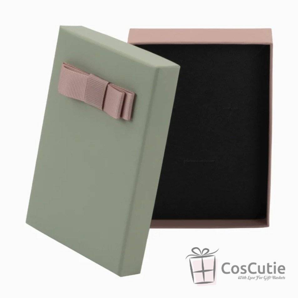 Cutie bijuterii Soft touch cu fundita 9.5x13x3.5 cm