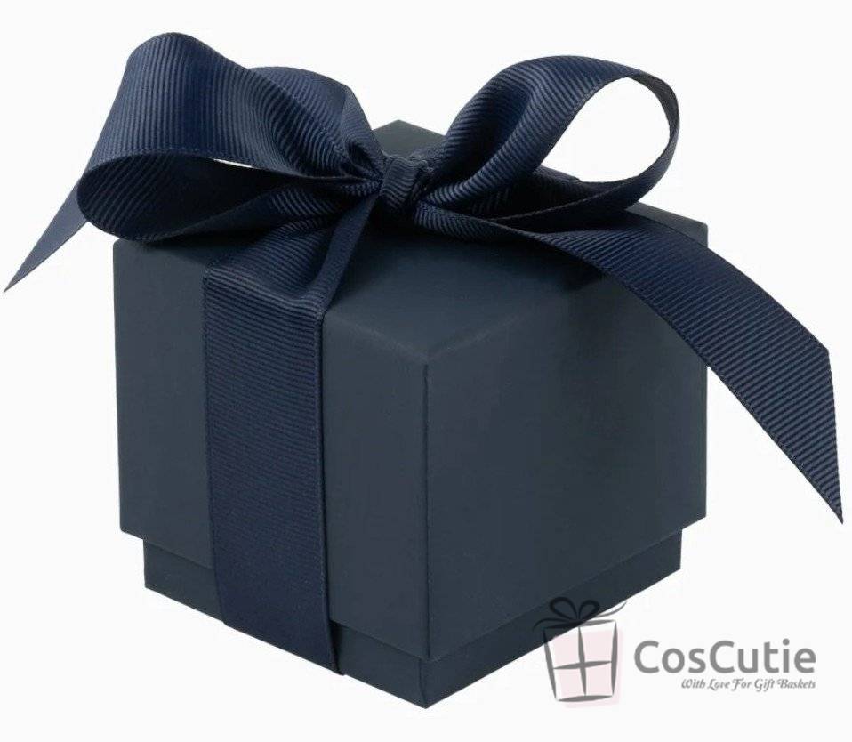 Cutie bijuterii Soft Touch cu ribbon, 7x7x7 cm