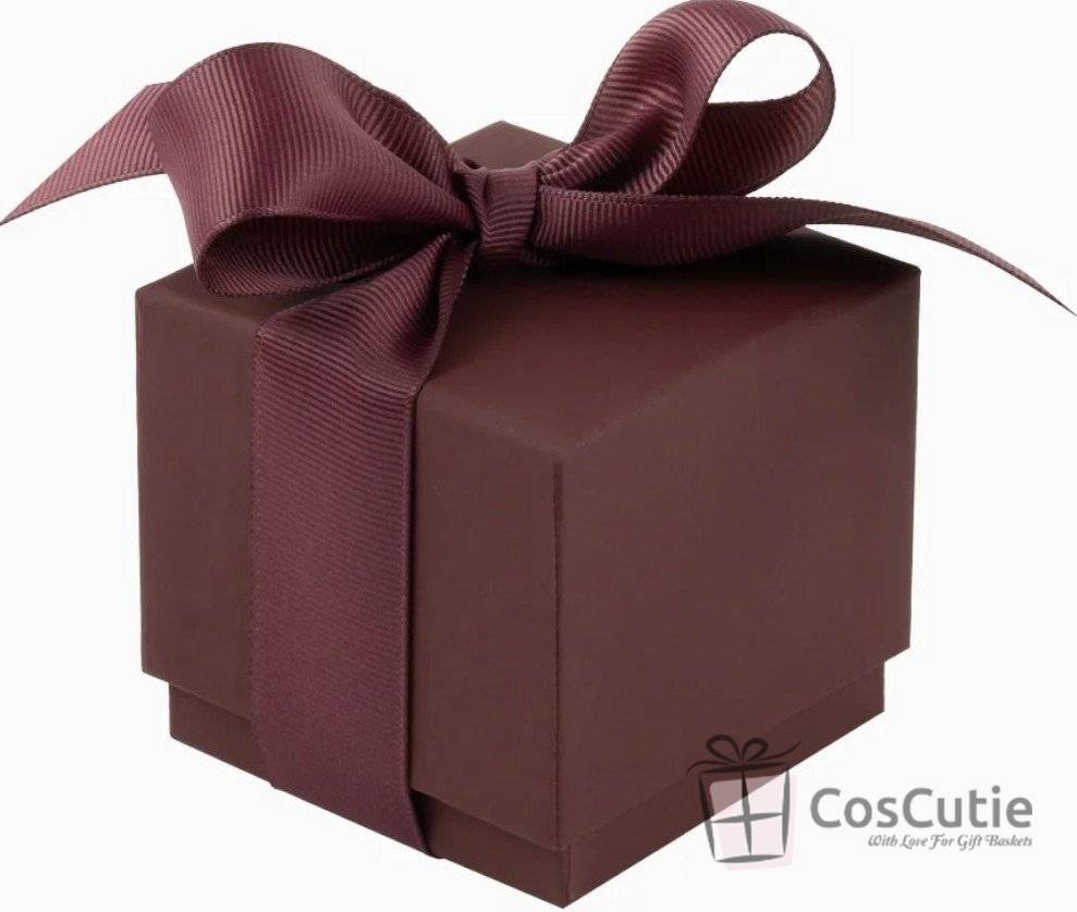Cutie bijuterii Soft Touch cu ribbon, 7x7x7 cm