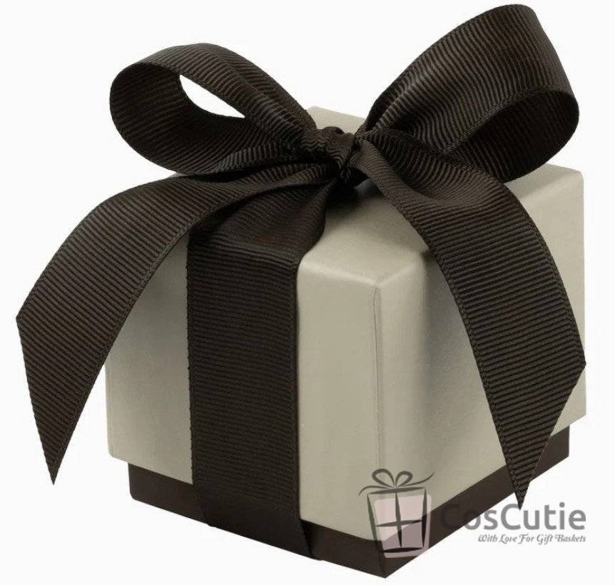 Cutie bijuterii Soft Touch cu ribbon, 7x7x7 cm