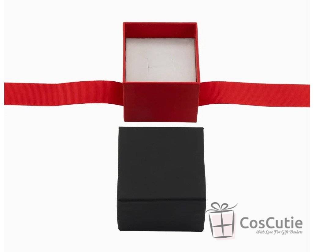 Cutie bijuterii Soft Touch cu ribbon, 7x7x7 cm