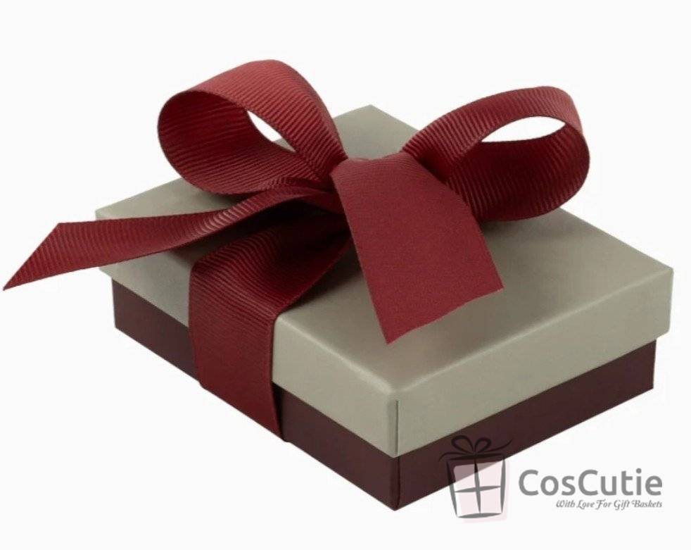 Cutie bijuterii Soft Touch cu ribbon, 7x9x3 cm