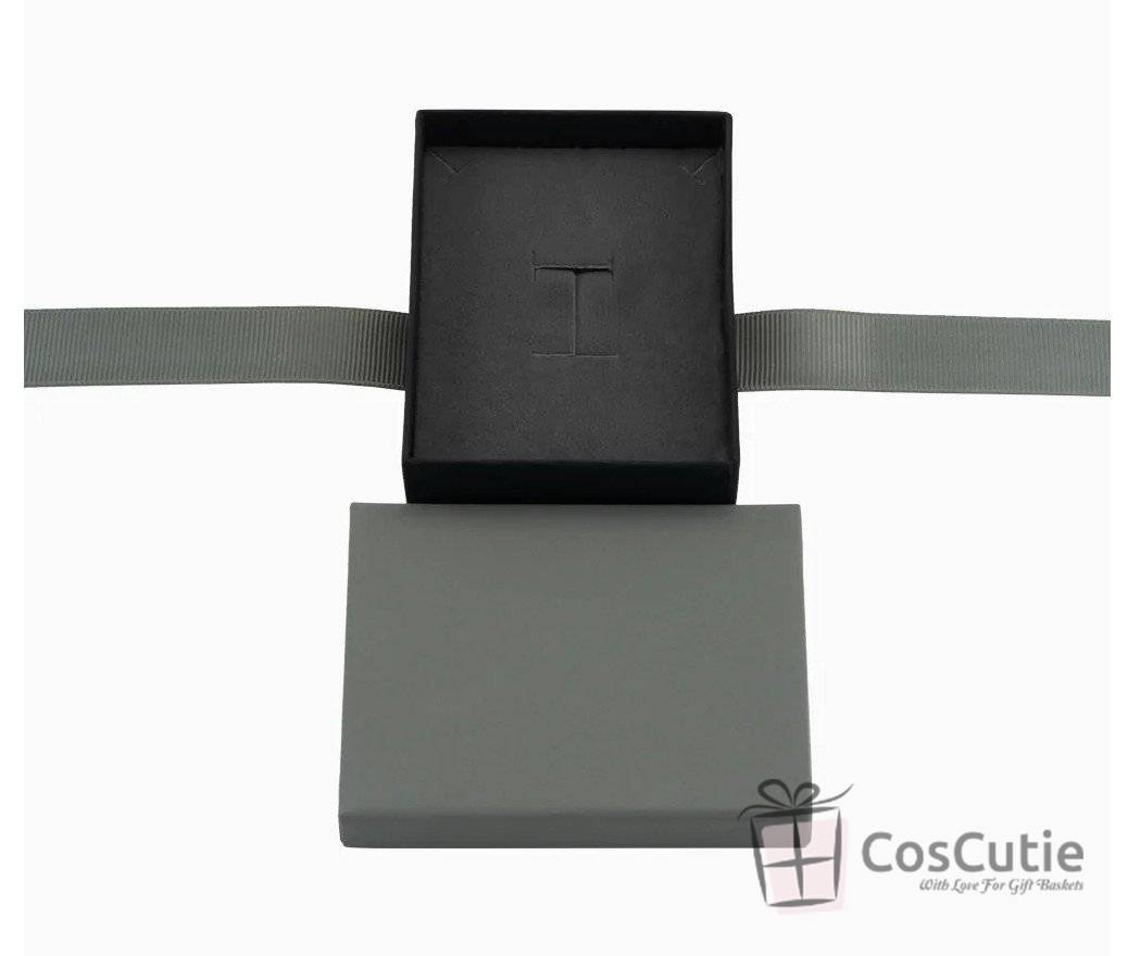 Cutie bijuterii Soft Touch cu ribbon, 7x9x3 cm