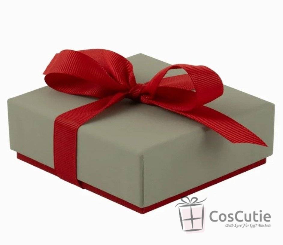 Cutie bijuterii Soft Touch cu ribbon, 8.5x9x3.8 cm