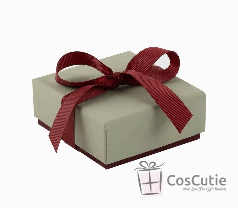 Cutie bijuterii Soft Touch cu ribbon, 8.5x9x3.8 cm