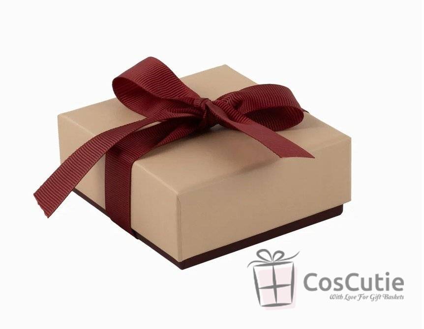 Cutie bijuterii Soft Touch cu ribbon, 8.5x9x3.8 cm