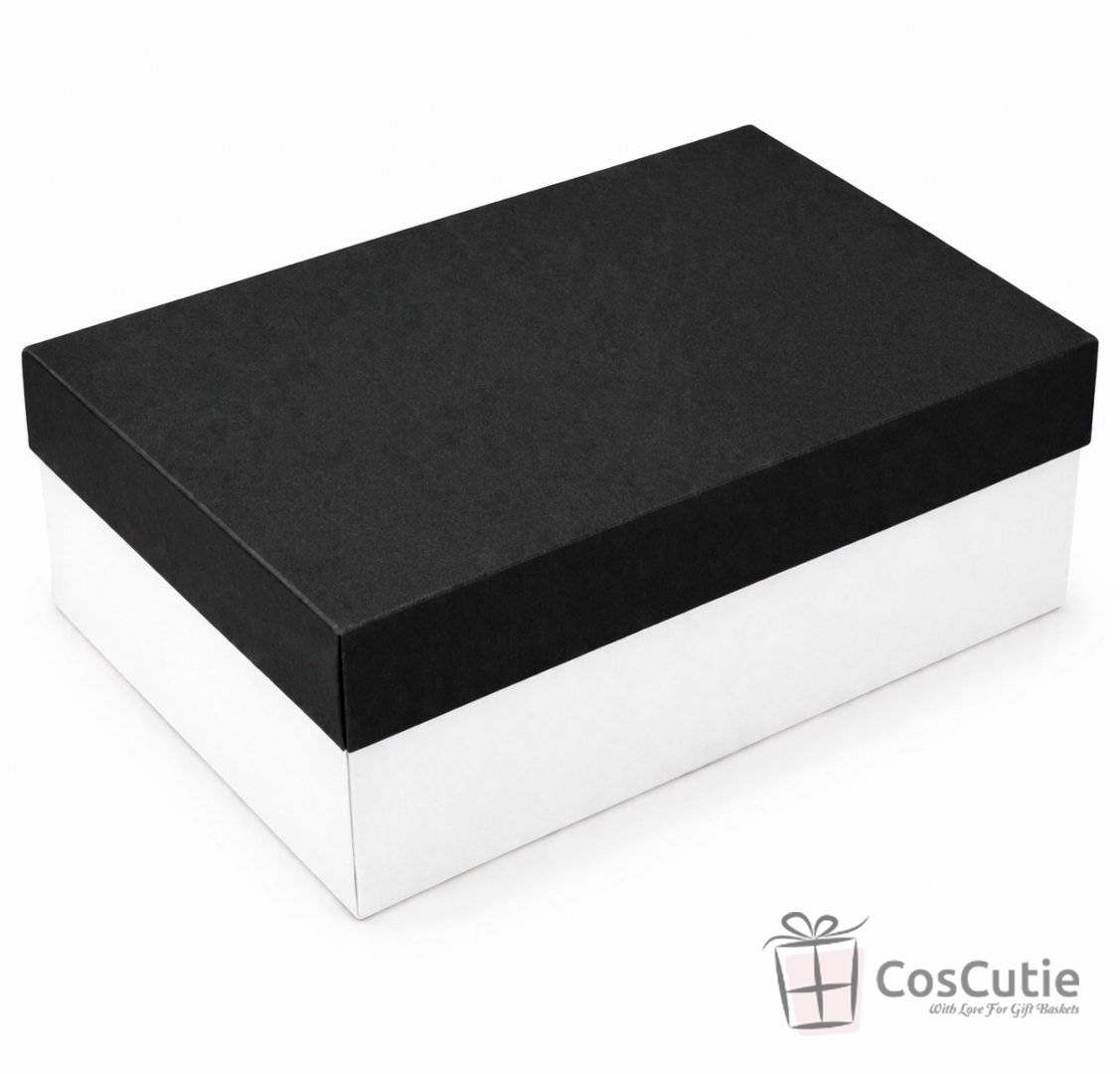 Cutie cadou Alb/Negru 40x25x10cm