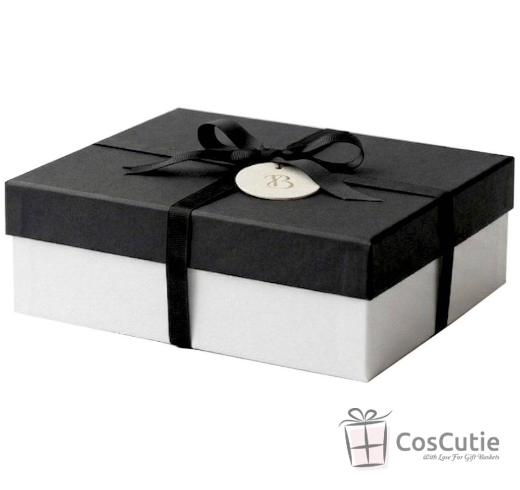 Cutie cadou Alb/Negru 40x25x10cm