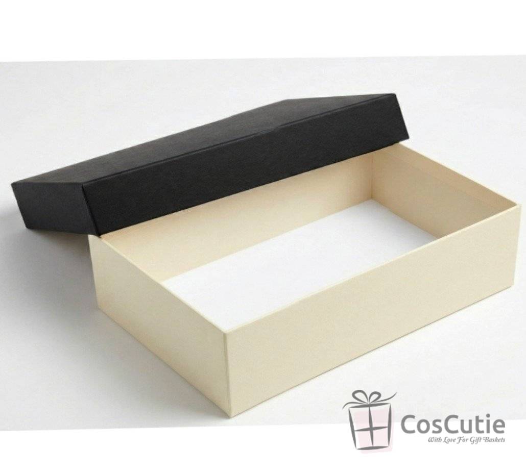 Cutie cadou Crem/Negru 40x25x10cm