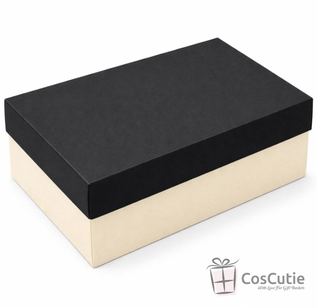 Cutie cadou Crem/Negru 40x25x10cm