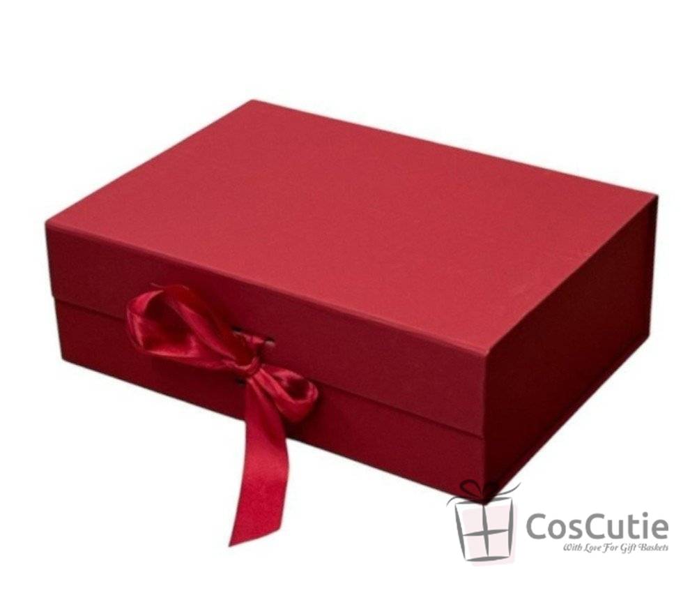 Cutie cadou cu inchidere magnetica si fundita satin 20x18x8cm, diverse culori