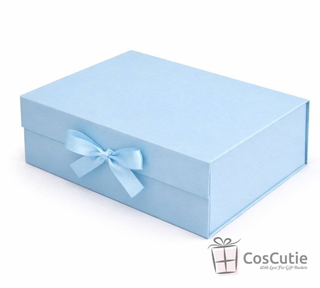 Cutie cadou cu inchidere magnetica si fundita satin 20x18x8cm, diverse culori