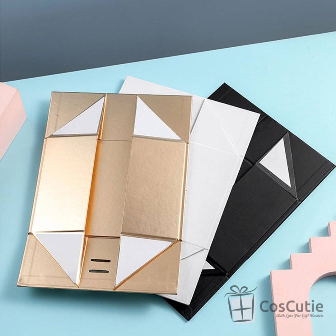 Cutie cadou cu inchidere magnetica si fundita satin 20x18x8cm, diverse culori
