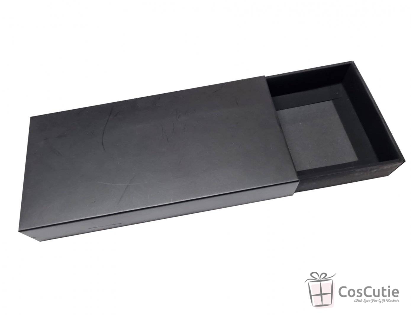 Cutie cadou cu sertar, Negru, 26x12.5x3cm