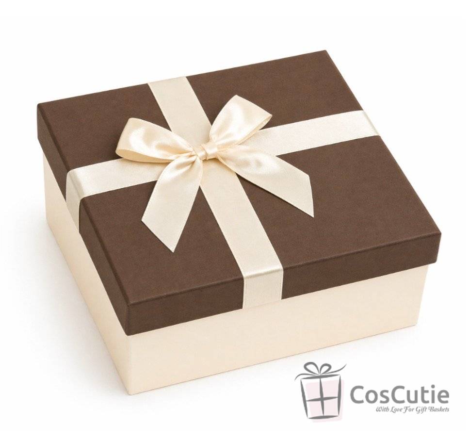 Cutie cadou cub, funda satin, 16x16x12cm