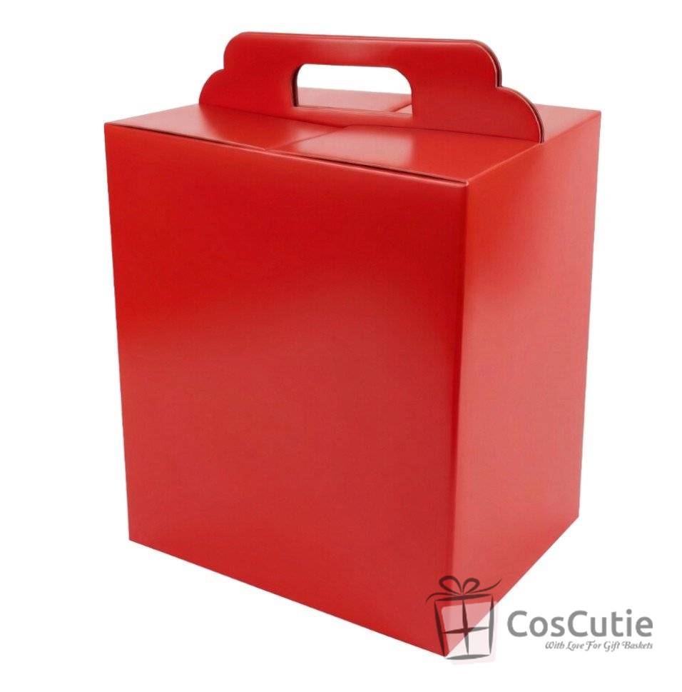 Cutie cadou cu maner 28x21x35 cm, Rosu 