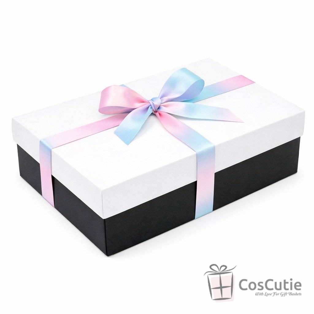 Cutie cadou Negru/Alb 40x25x10cm
