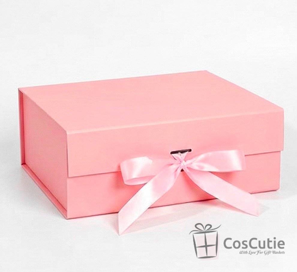 Cutie cadou premium cu inchidere magnetica si fundita satin, 28x20x9cm, diverse culori