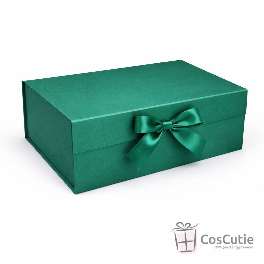 Cutie cadou premium cu inchidere magnetica si fundita satin, 28x20x9cm, diverse culori