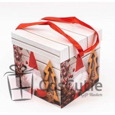 Cutie cub pentru cadouri Craciun, 15x15x15 cm 