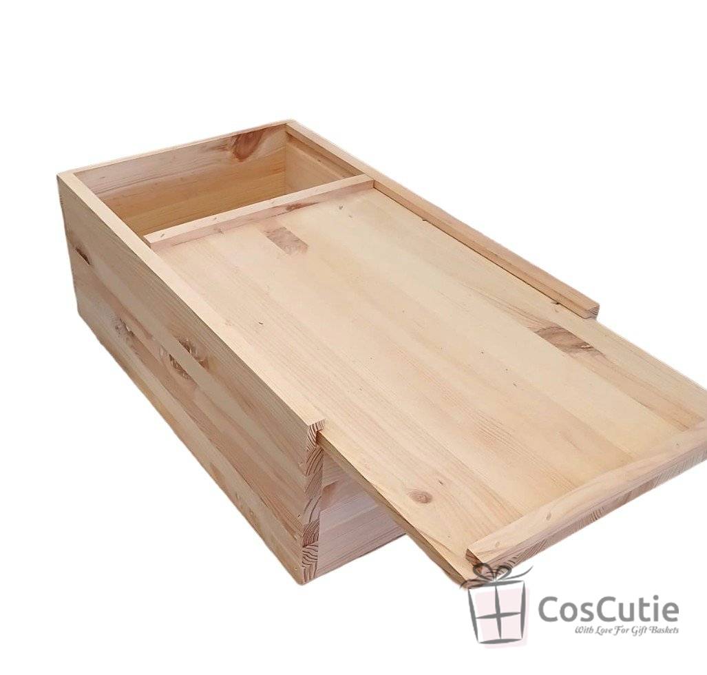 Cutie din lemn cu capac culisat, 35x25x14 cm
