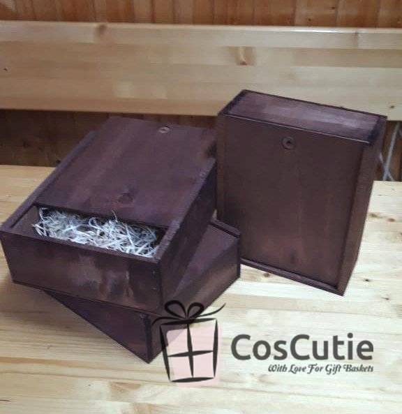 Cutie din lemn cu capac culisat, 35x25x14 cm