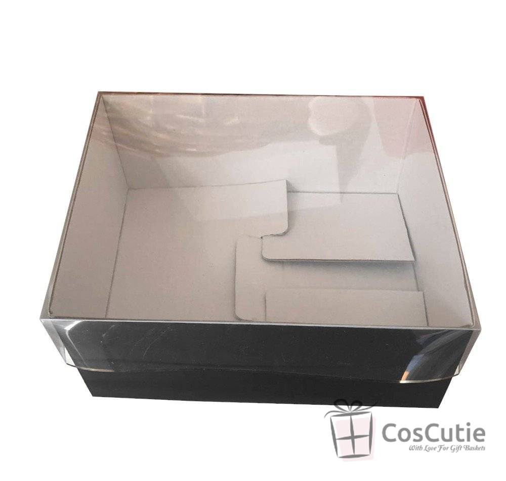 Cutii cadou 21x21x8 cm cu capac transparent
