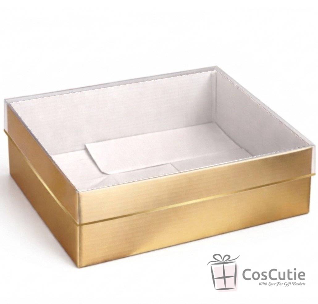 Cutii cadou 21x21x8 cm cu capac transparent