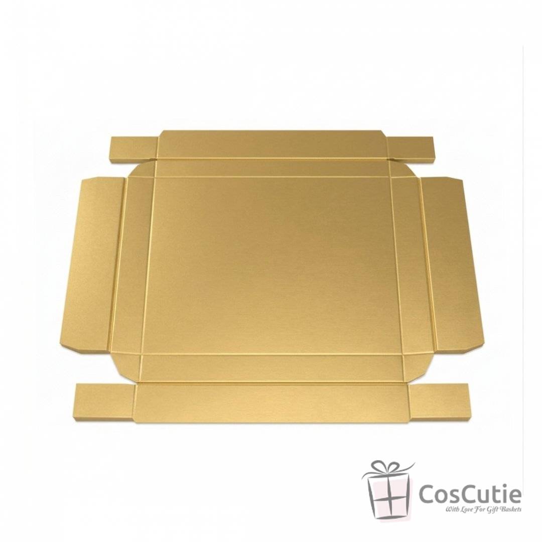 Cutii cadou 21x21x8 cm din carton, Gold