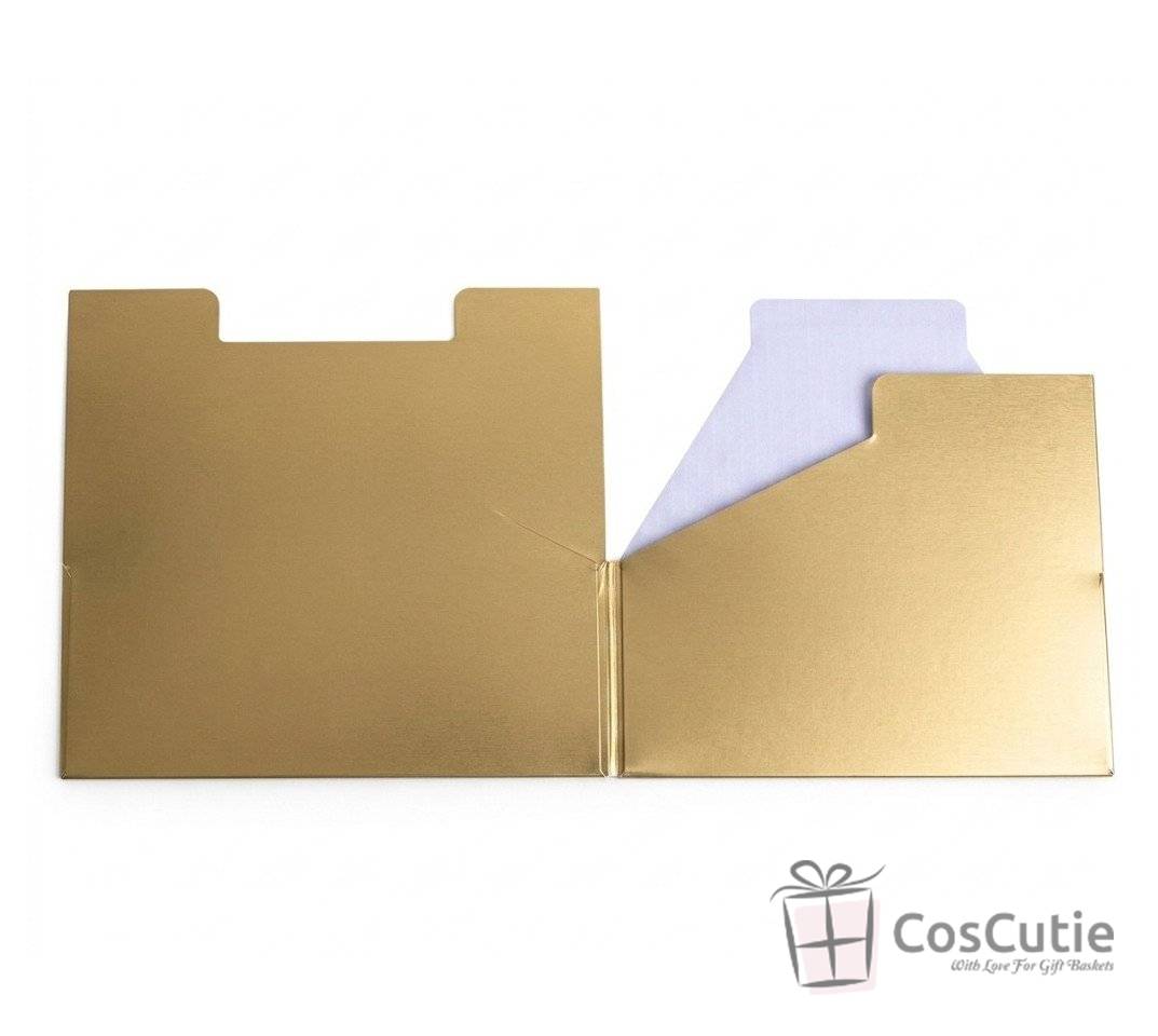 Cutii cadou 21x21x8 cm din carton, Gold