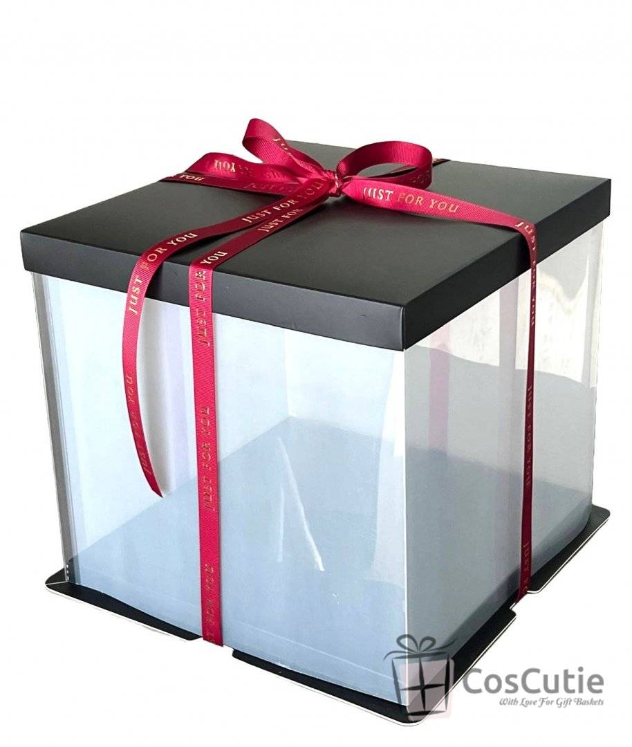 Cutii cadou ferestre transparente, 26x26x18cm