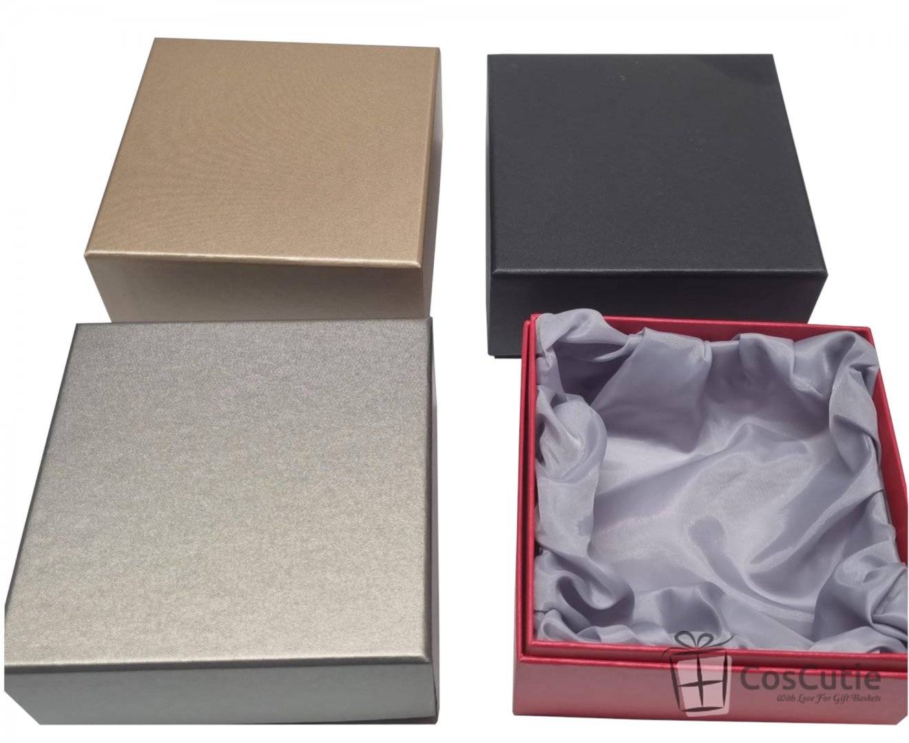 Cutii cadou gama Premium Lux, interior satin, 13x13x6.8cm