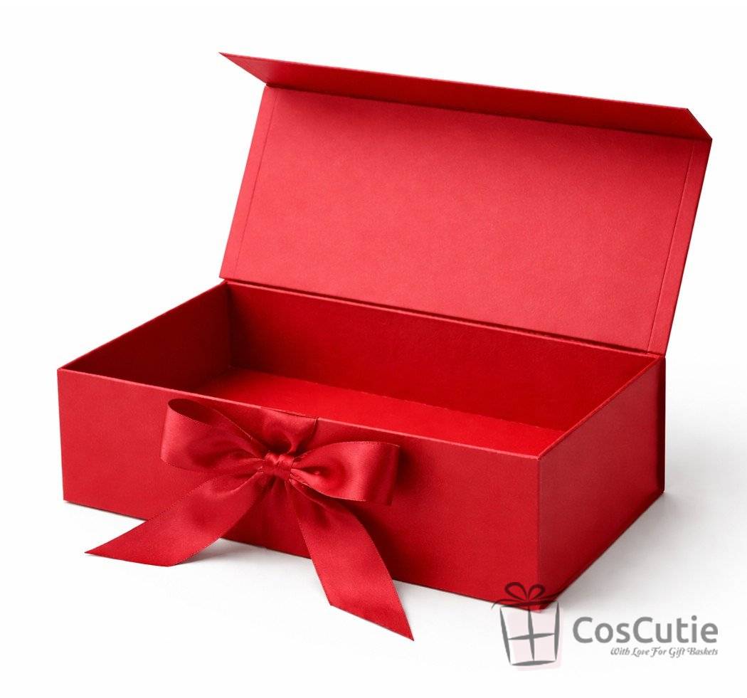 Cutii cadou inchidere magnetica, 33x26x15 cm, Rosu