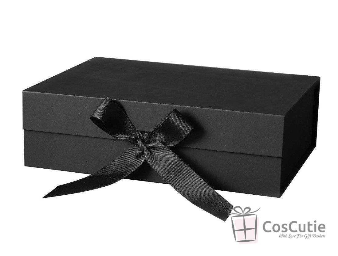 Cutie cadou premium cu inchidere magnetica si fundita satin, 28x20x9cm, diverse culori