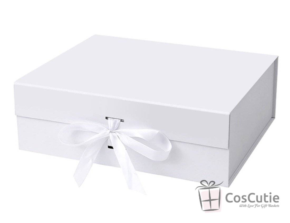 Cutie cadou premium cu inchidere magnetica si fundita satin, 28x20x9cm, diverse culori