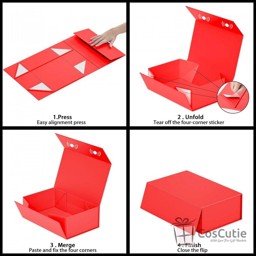 Cutii cadou premium, inchidere magnetica, diverse culori, 33x25x12cm