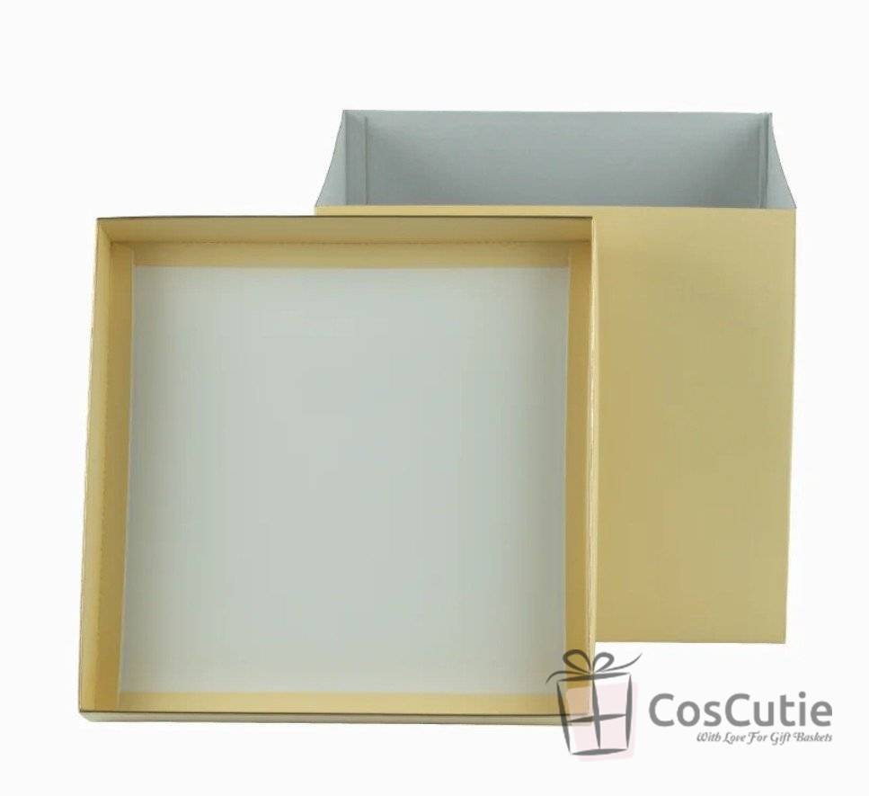 Cutii cadou patrate 29.5x29.5x28cm, Crem