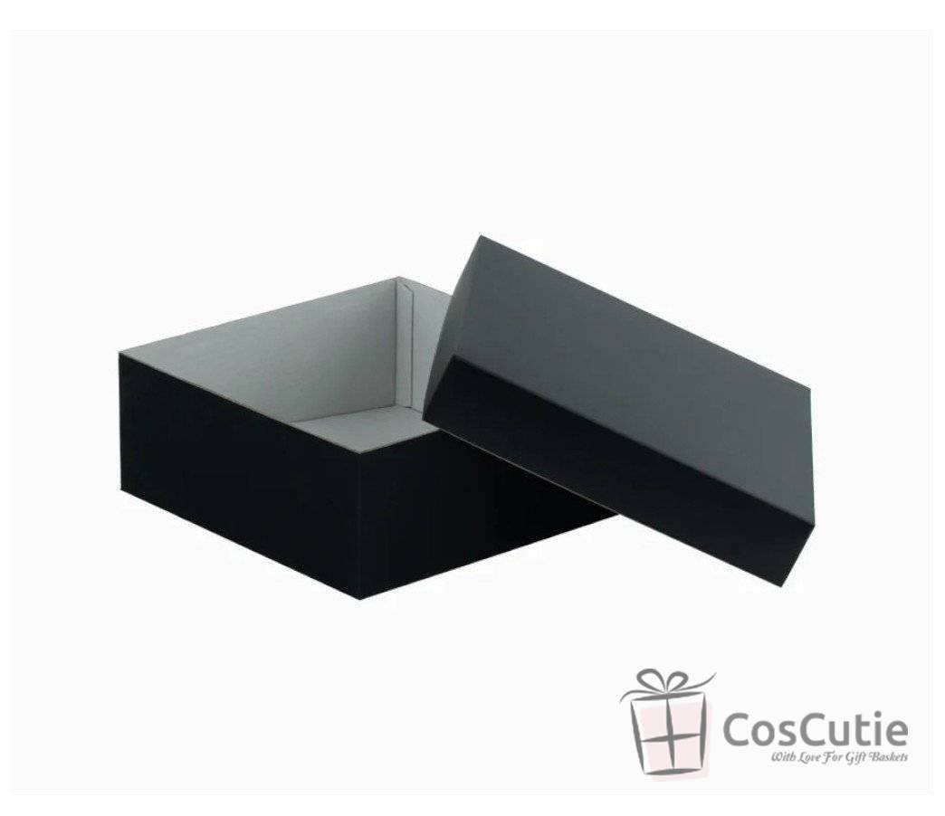 Cutii cadou patrate Negru, 15.5x15.5x7cm