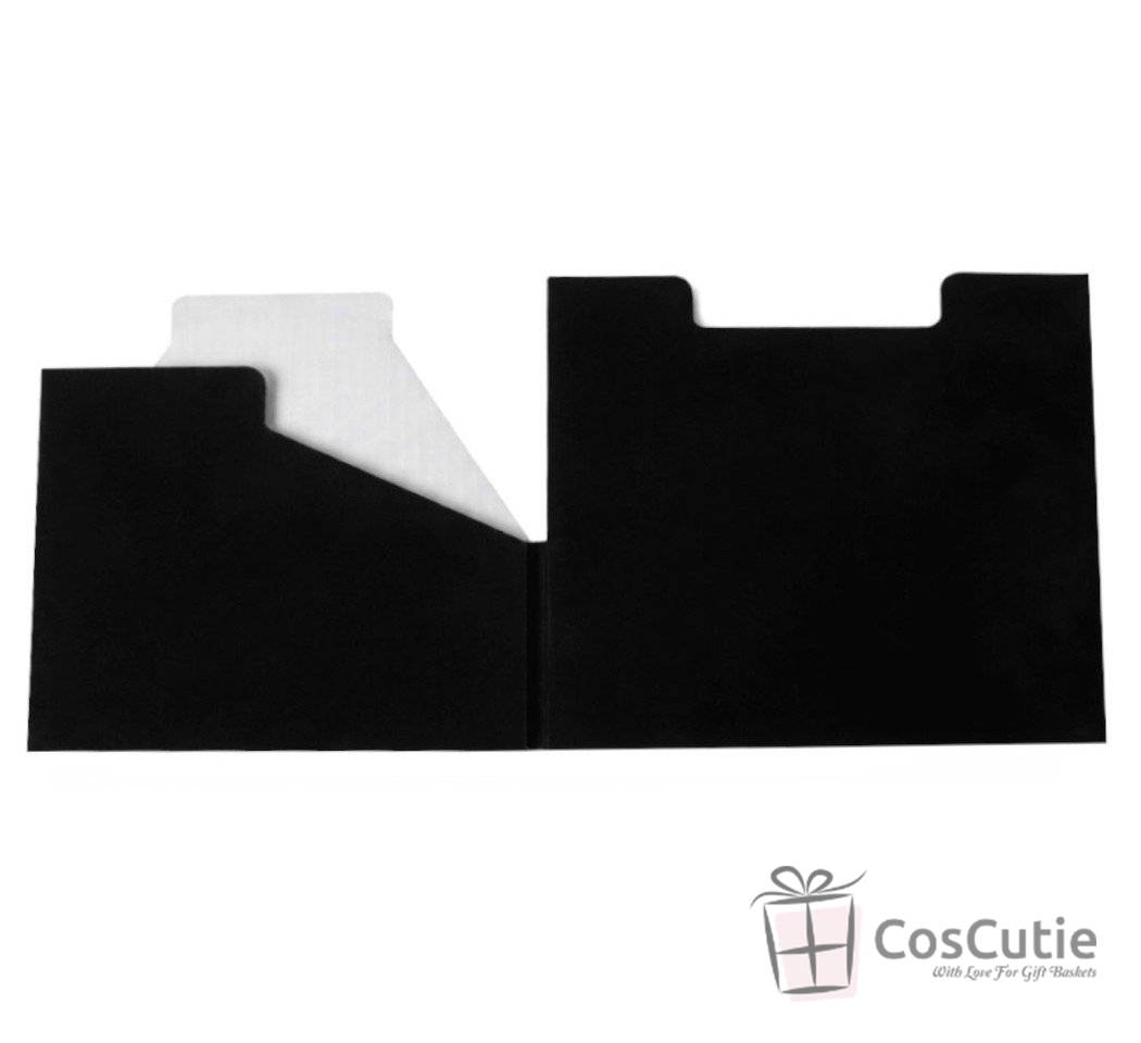 Cutii cadou patrate, Negru, 21x21x20cm