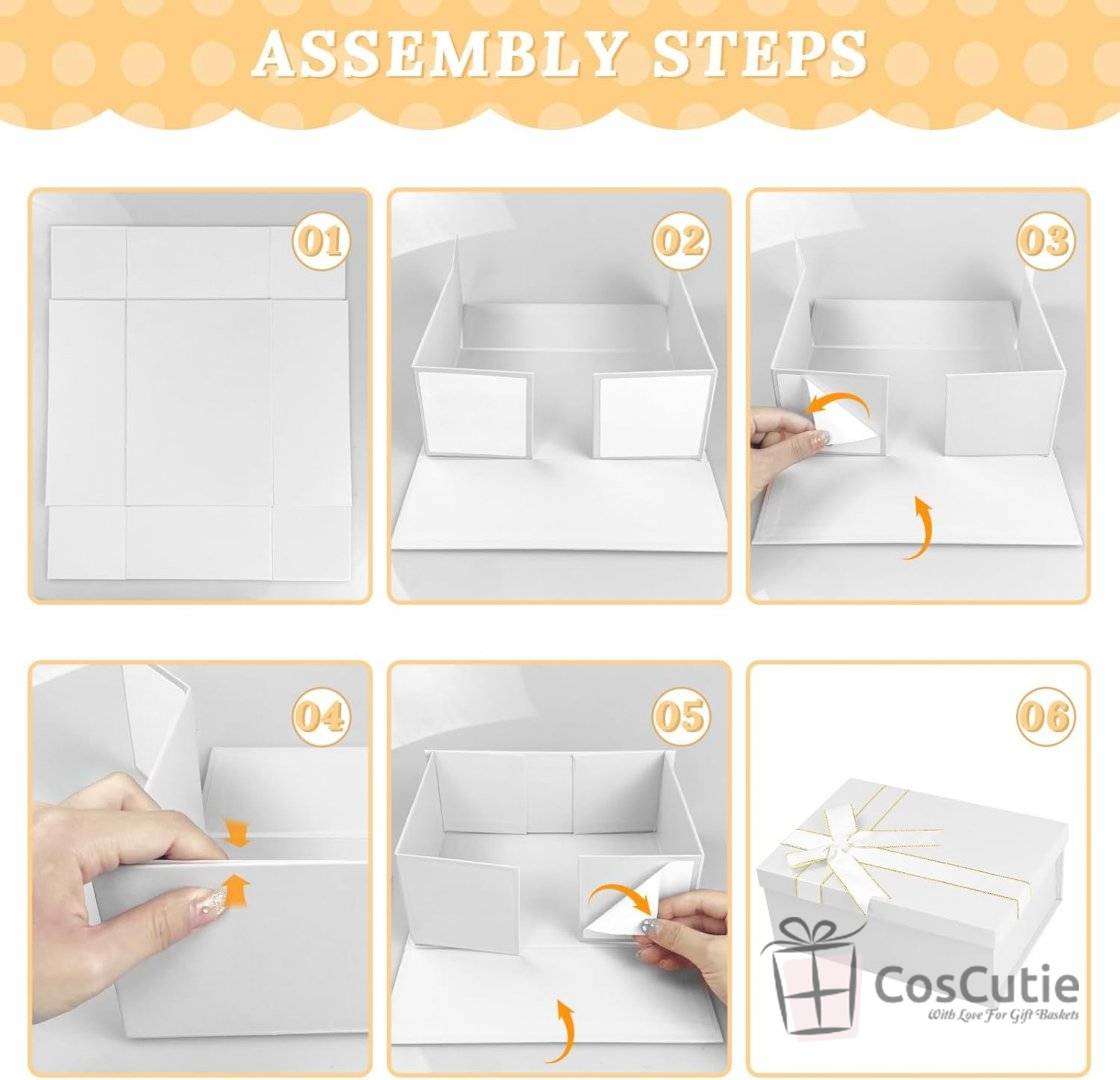 Cutii cadou Premium, Alb 31x22x9cm