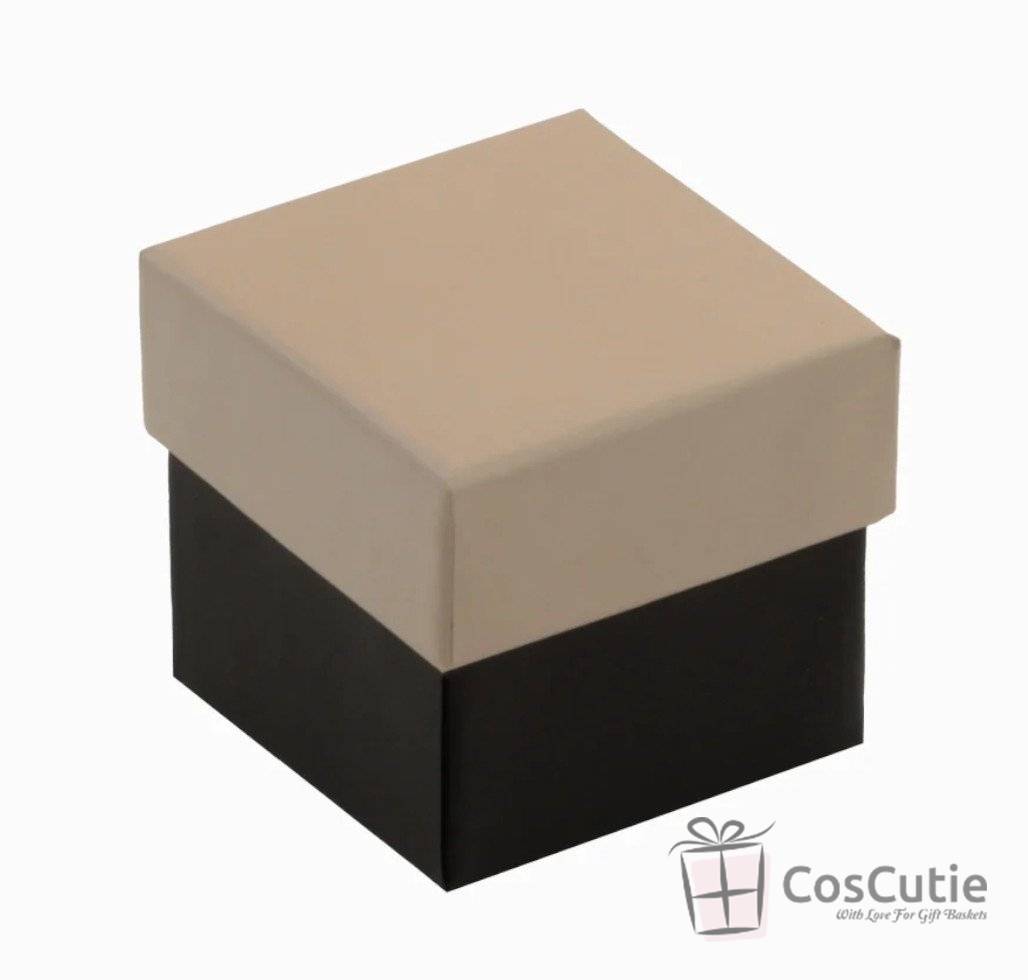 Cutii carton bijuterii 4x4x3.5 cm, diverse culori