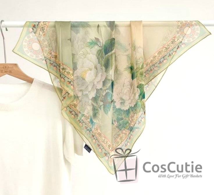 Esarfe matase naturala 65x65cm