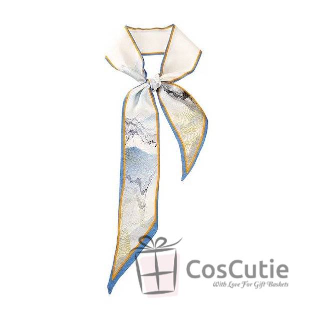 Esarfe Twilly matase naturala, dubla fata, 6x125cm